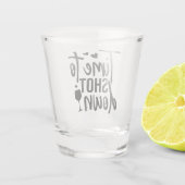 „Zeit, abgeschossen zu werden“ Party Schnapsglas (Rückseite)
