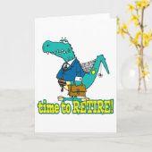 Zeit, alten arbeitsfähigen Dinosaurier zurückzuzie Karte (Gelbe Blume)