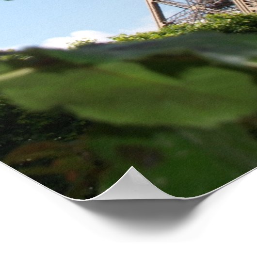 Zeit am Eiffelturm Poster (Ecke)