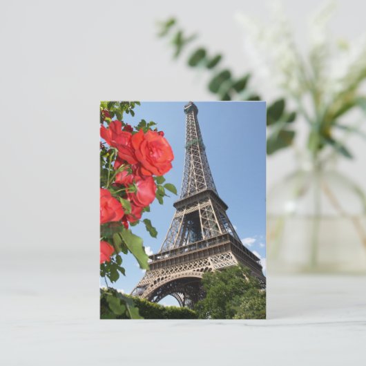 Zeit am Eiffelturm Postkarte (Stehend Vorderseite)