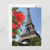 Zeit am Eiffelturm Postkarte (Vorne/Hinten)