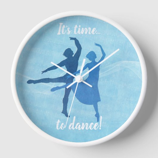 Zeit, Ballett Thema Blue Large Clock zu tanzen Uhr (Vorderseite)