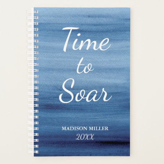 Zeit bis zum Erreichen der Abstrakten blauen Wasse Planer (Vorderseite)