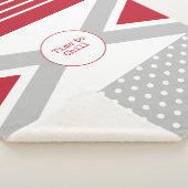 Zeit bis zum Ersticken rot und grau Sherpadecke (3/4)