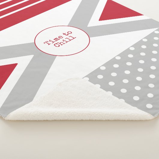 Zeit bis zum Ersticken rot und grau Sherpadecke (3/4)