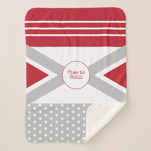 Zeit bis zum Ersticken rot und grau Sherpadecke (Vorderseite)