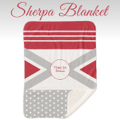 Zeit bis zum Ersticken rot und grau Sherpadecke