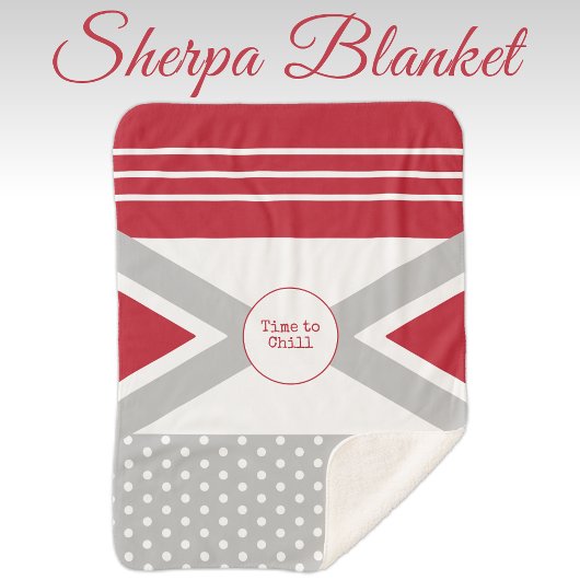 Zeit bis zum Ersticken rot und grau Sherpadecke