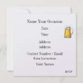 Zeit bis zum Ertrinken - Bierflaschen Einladung (Rückseite)