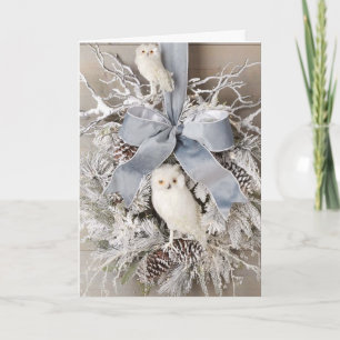 **ZEIT BIS ZUM FEIERN** SAGT OWL COUPLE CHRISTMAS FEIERTAGSKARTE