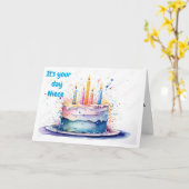 **ZEIT BIS ZUM FEIERTAG** NIECE KARTE (Gelbe Blume)