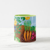 Zeit bis zum Garten Zweifarbige Tasse (Mittel)