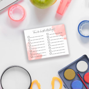 Zeit bis zum Husteln der Korallenwasserfarbe Post-it Klebezettel