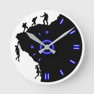 Zeit bis zum Klima Runde Wanduhr