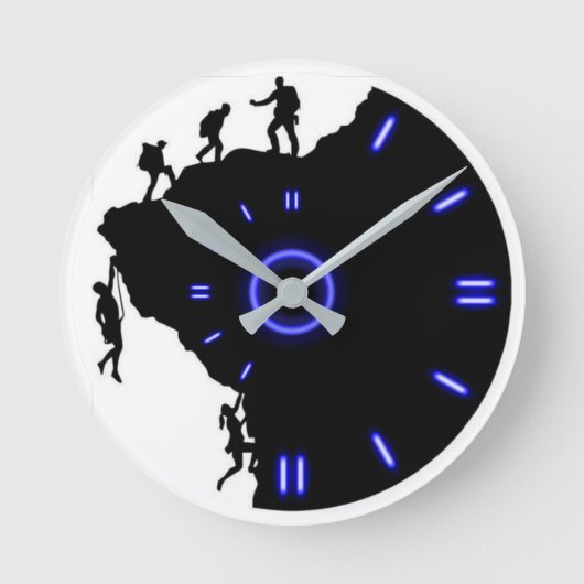 Zeit bis zum Klima Runde Wanduhr (Vorderseite)