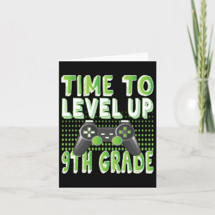Zeit bis zum Level-Up 9. Klasse Kids Video Game Th Karte