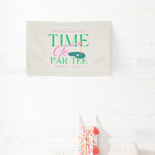 Zeit bis zum Par-T-Shirt - Golf Themed Bachelorett Banner (InSitu)