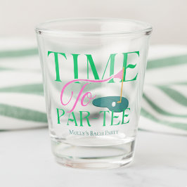 Zeit bis zum Par-T-Shirt - Golf-Themed Bachelorett Schnapsglas