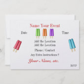 Zeit bis zum Party Einladung (Rückseite)