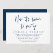 Zeit bis zum Party, Lässiges Hochzeitessen Abendes Einladung (Vorne/Hinten)