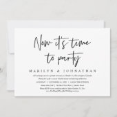 Zeit bis zum Party, Lässiges Hochzeitsessen Einladung (Vorderseite)