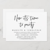 Zeit bis zum Party, Lässiges Hochzeitsessen Einladung (Vorne/Hinten)
