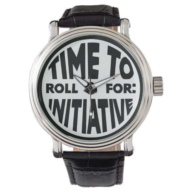 Zeit bis zum Roll for Initiative Clock Armbanduhr (Vorderseite)