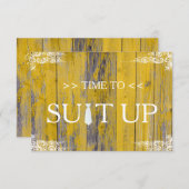 Zeit bis zum Rustikalen Holzwirbel Einladung (Vorne/Hinten)