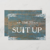 Zeit bis zum Rustikalen Holzwirbel Einladung (Vorne/Hinten)