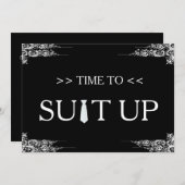 Zeit bis zum Schwarzen Chalk Board Swirl Einladung (Vorne/Hinten)