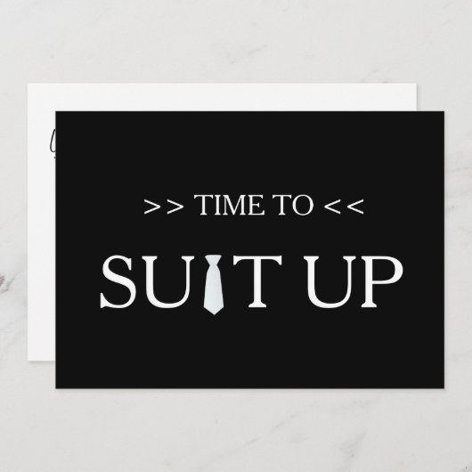 Zeit bis zum Schwarzen Hintergrund Einladung (Vorne/Hinten)