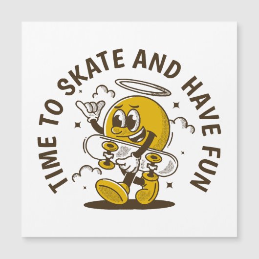 Zeit bis zum Skate Magnetkarte (Vorderseite)