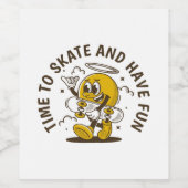 Zeit bis zum Skate Weinetikett (Einzelnes Label)