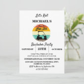 Zeit bis zum T-Shirt | Retro Golf Bachelor Party Einladung (Stehend Vorderseite)