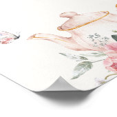 Zeit bis zum Tee-Brautparty-Sign Poster (Ecke)