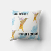 Zeit bis zur Kälte bei Humingvögeln Kissen (Rückseite)