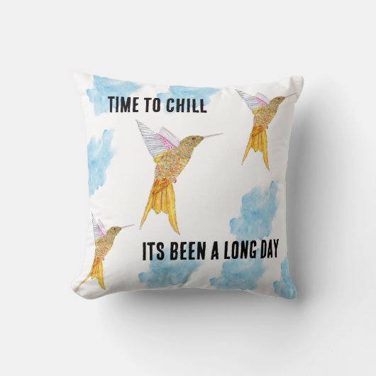 Zeit bis zur Kälte bei Humingvögeln Kissen (Vorderseite)