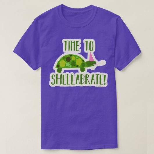 Zeit bis zur Shellabrate Turtle T-Shirt (Design vorne)