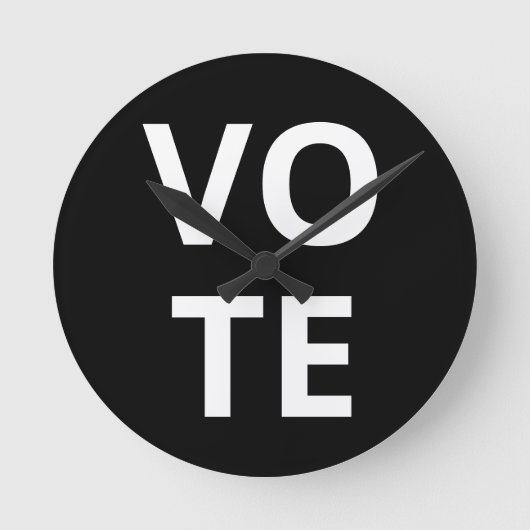 Zeit bis zur VoTE Runde Wanduhr (Vorderseite)