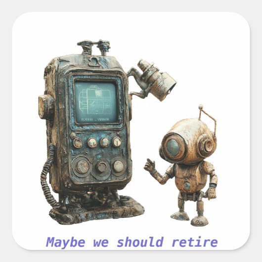 Zeit bis zur Wiederherstellung Quadratischer Aufkleber (Vorderseite)