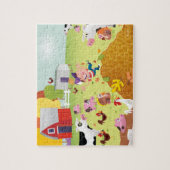 Zeit bis zur Zählung - Bauernhof Puzzle (Vertikal)