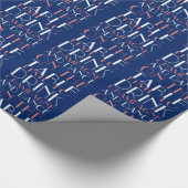 Zeit, Champagne zu trinken und auf die Tabelle zu Geschenkpapier (Ecke)