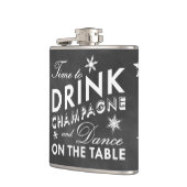 Zeit, Champagner Chalkboard Holiday Flask zu trink Flachmann (Links)