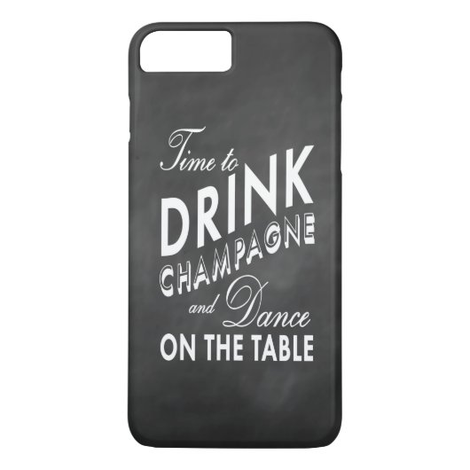 Zeit, Champagner Chalkboard iPhone 7 Plus zu trink Case-Mate iPhone Hülle (Rückseite)
