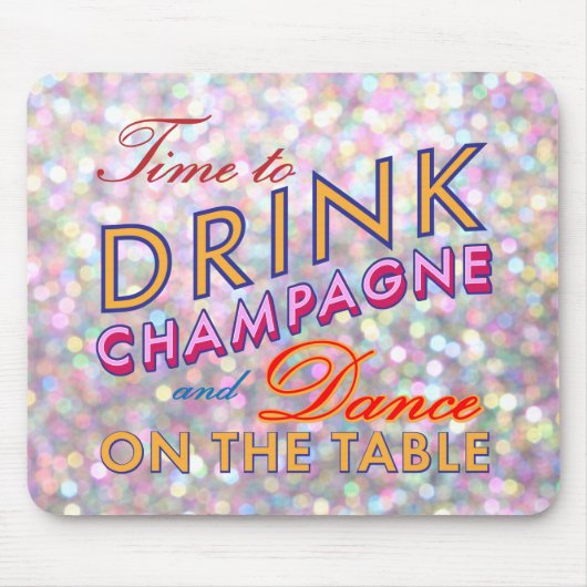 Zeit, Champagner Funkelnd farbenfrohe Maus Pad zu  Mousepad (Vorne)