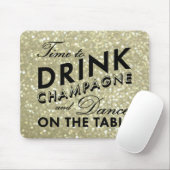 Zeit, Champagner Funkelnd Gold Mouse Pad zu trinke Mousepad (Mit Mouse)