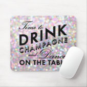 Zeit, Champagner-Funkelnd Maus-Pad zu trinken Mousepad (Mit Mouse)