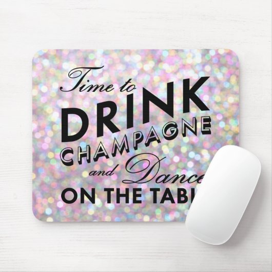 Zeit, Champagner-Funkelnd Maus-Pad zu trinken Mousepad (Mit Mouse)