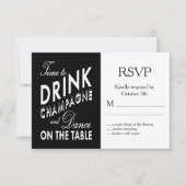 Zeit, Champagner Halloween Hochzeitsfeiern RSVP zu (Vorderseite)