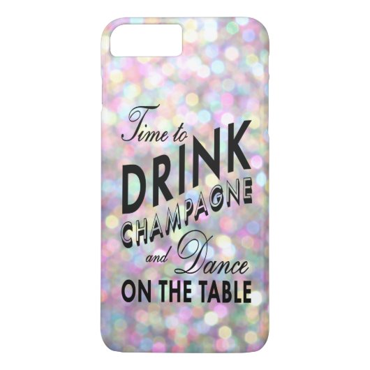 Zeit Champagner in rosa iPhone 7 Plus trinken Case-Mate iPhone Hülle (Rückseite)